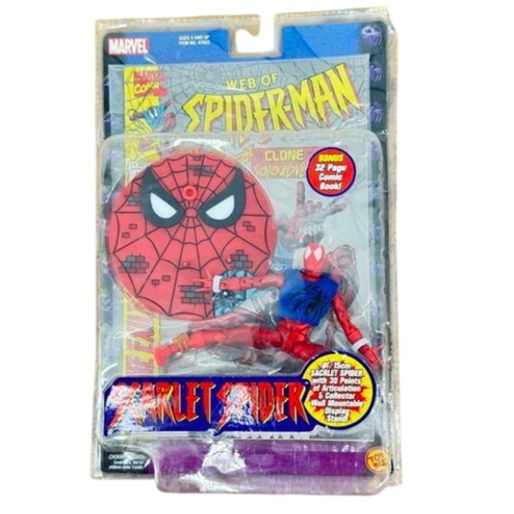 Scarlet Spider Marvel Legends Action Figure 6" w/Comic #118 Toy Biz 2001 Vintage